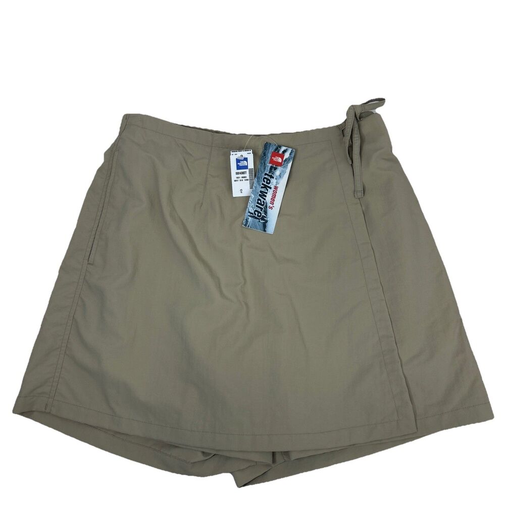 The North Face Women’s Skort Sz 12 Olive Green Shorts Skirt Side Tie Tennis Golf